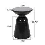 Table d'appoint d'extérieur en métal Pelon par Christopher Knight Home