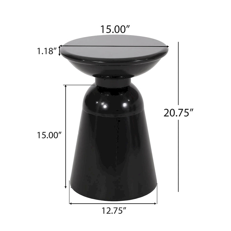 Table d'appoint d'extérieur en métal Pelon par Christopher Knight Home