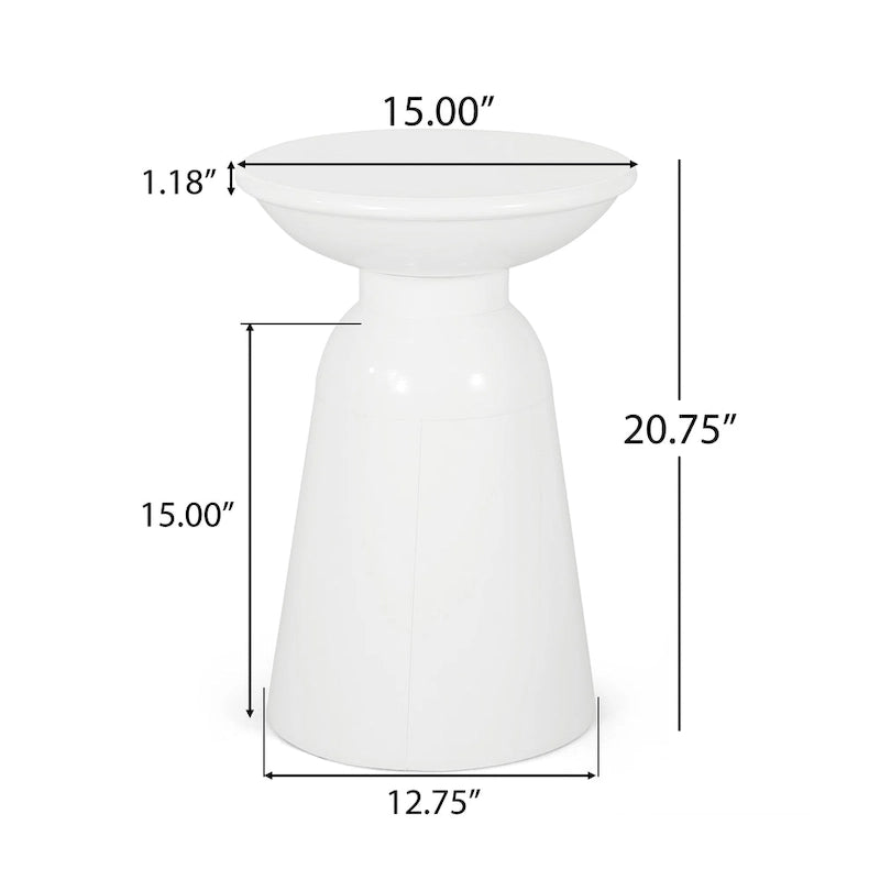 Table d'appoint d'extérieur en métal Pelon par Christopher Knight Home