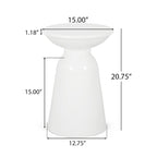 Table d'appoint d'extérieur en métal Pelon par Christopher Knight Home