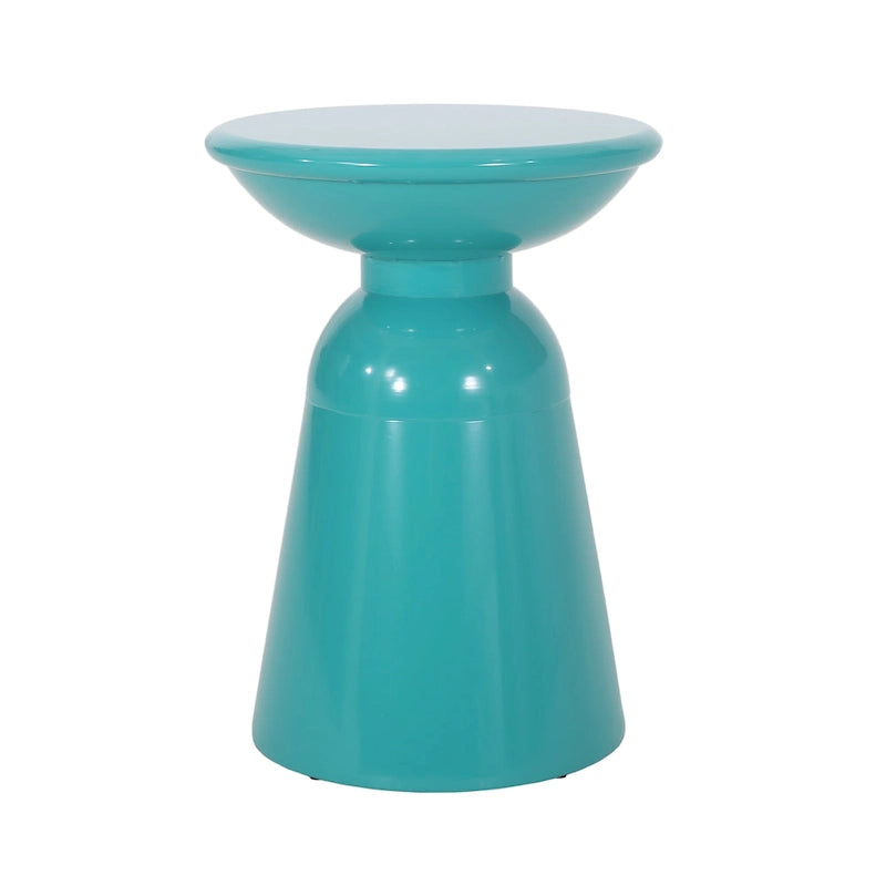 Table d'appoint d'extérieur en métal Pelon par Christopher Knight Home