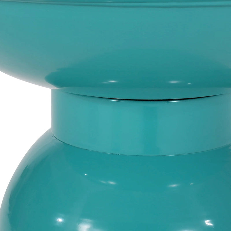 Table d'appoint d'extérieur en métal Pelon par Christopher Knight Home
