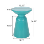 Table d'appoint d'extérieur en métal Pelon par Christopher Knight Home