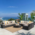 Ensemble de sectionnel 8 pièces d'extérieur Santa Cruz par Christopher Knight Home