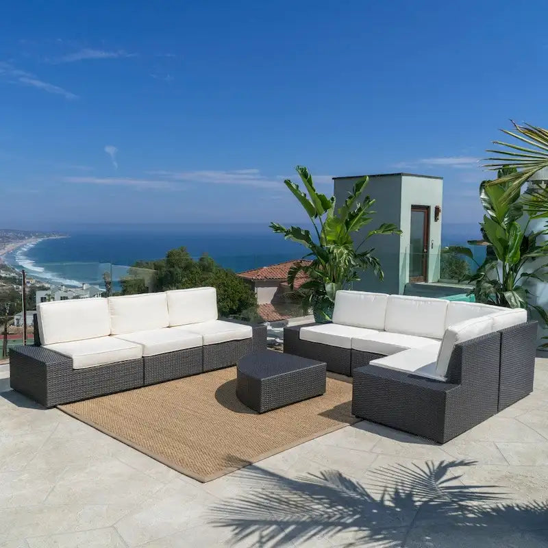 Ensemble de sectionnel 8 pièces d'extérieur Santa Cruz par Christopher Knight Home