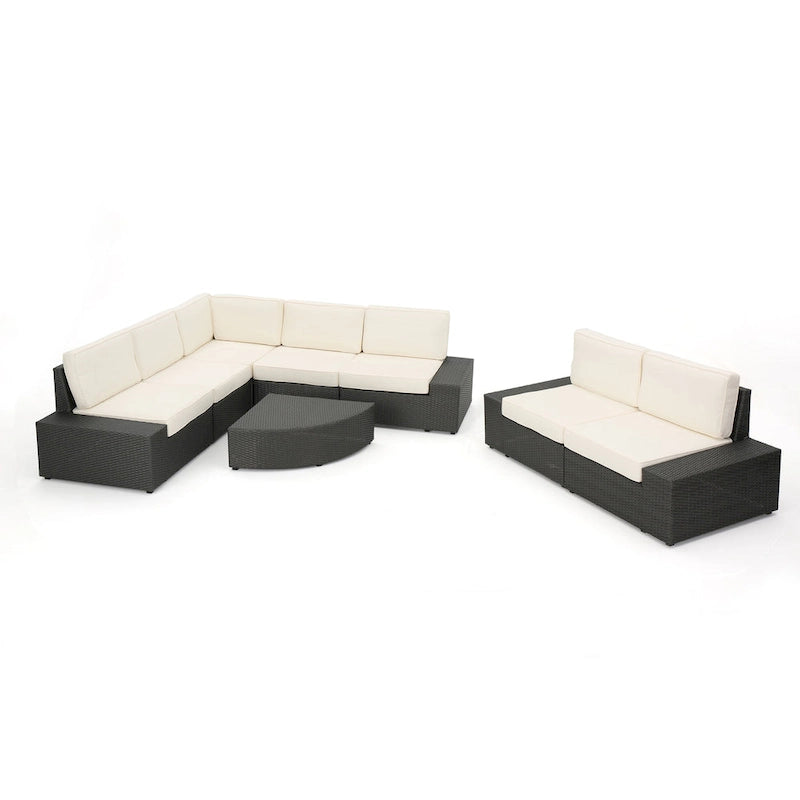 Ensemble de sectionnel 8 pièces d'extérieur Santa Cruz par Christopher Knight Home