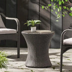 Table d'appoint d'extérieur Adriana Boho en osier par Christopher Knight Home