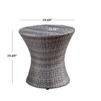 Table d'appoint d'extérieur Adriana Boho en osier par Christopher Knight Home