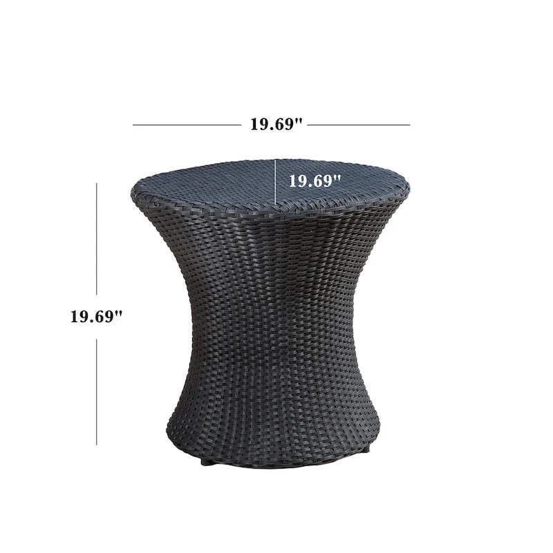 Table d'appoint d'extérieur Adriana Boho en osier par Christopher Knight Home