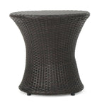 Table d'appoint d'extérieur Adriana Boho en osier par Christopher Knight Home