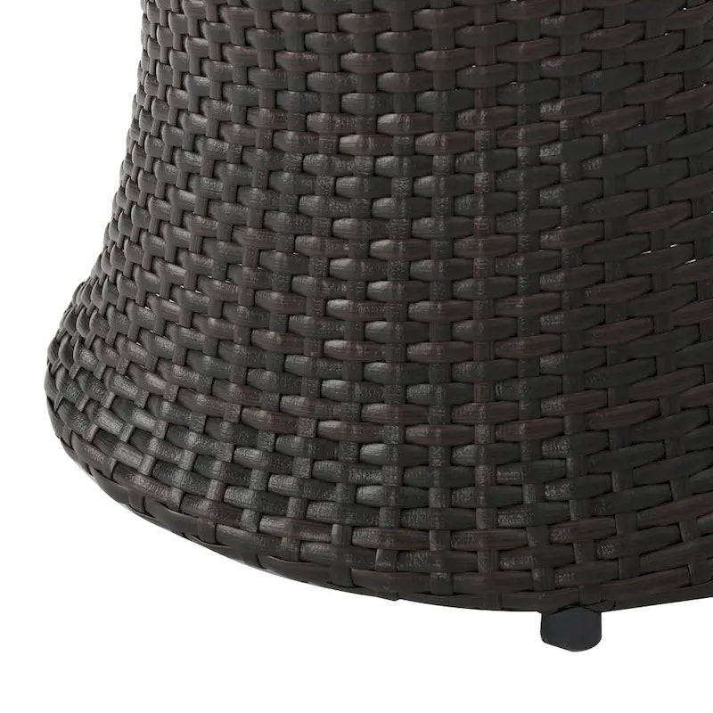 Table d'appoint d'extérieur Adriana Boho en osier par Christopher Knight Home