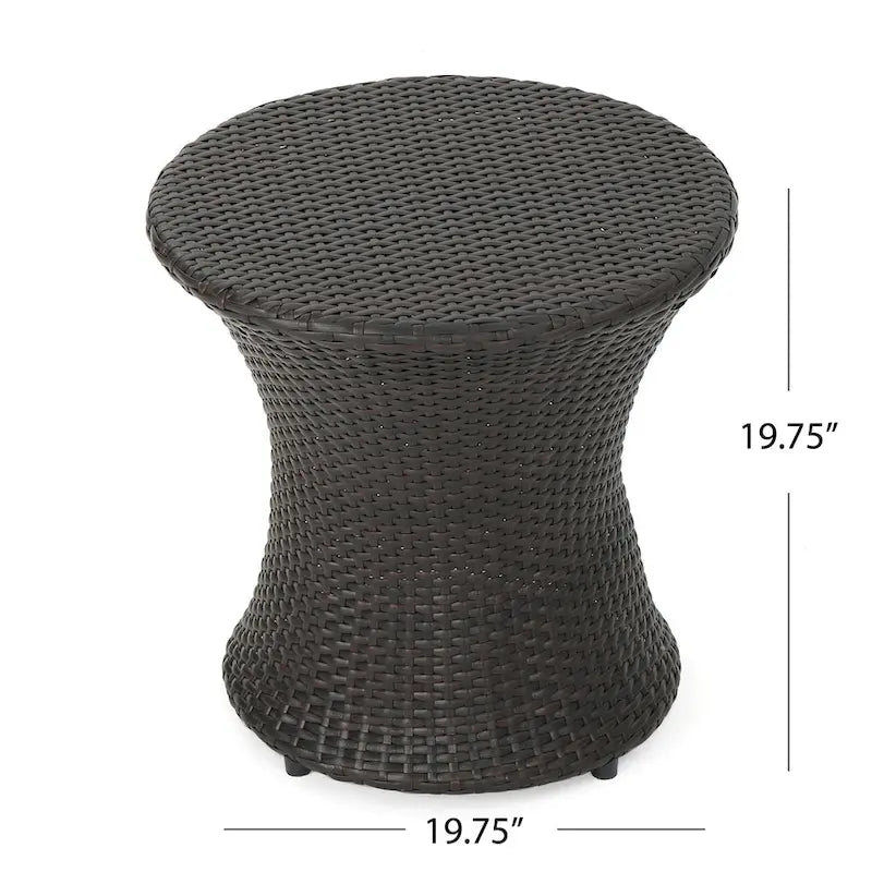 Table d'appoint d'extérieur Adriana Boho en osier par Christopher Knight Home