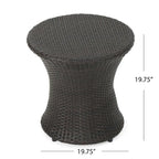 Table d'appoint d'extérieur Adriana Boho en osier par Christopher Knight Home