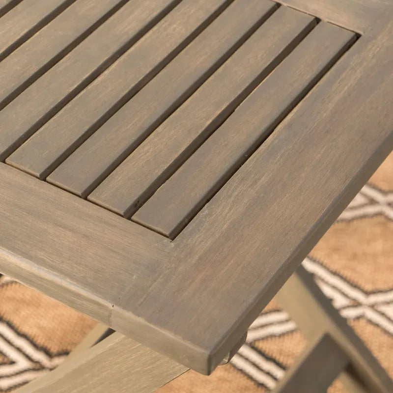 Table d'appoint d'extérieur pliable en bois d'acacia Positano par Christopher Knight Home