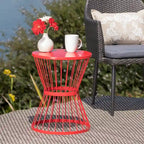 Table d'appoint ronde en fer forgé Lassen par Christopher Knight Home