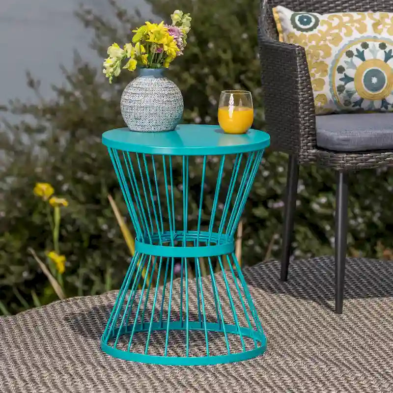 Lassen Hand-crafted Round Iron Side Table by Christopher Knight Home