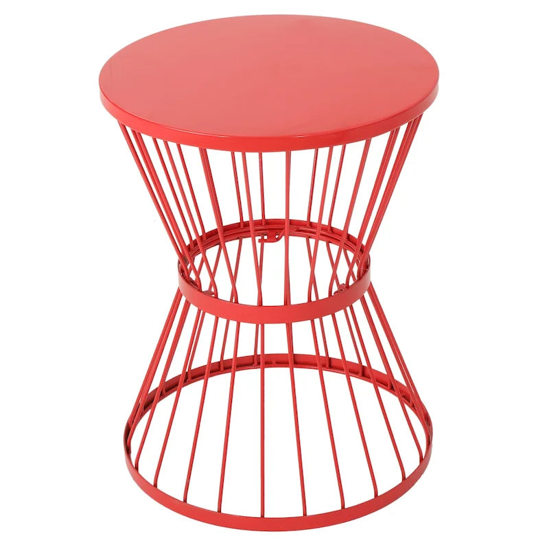 Table d'appoint ronde en fer forgé Lassen par Christopher Knight Home