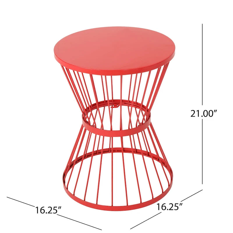 Table d'appoint ronde en fer forgé Lassen par Christopher Knight Home
