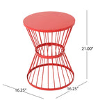 Table d'appoint ronde en fer forgé Lassen par Christopher Knight Home