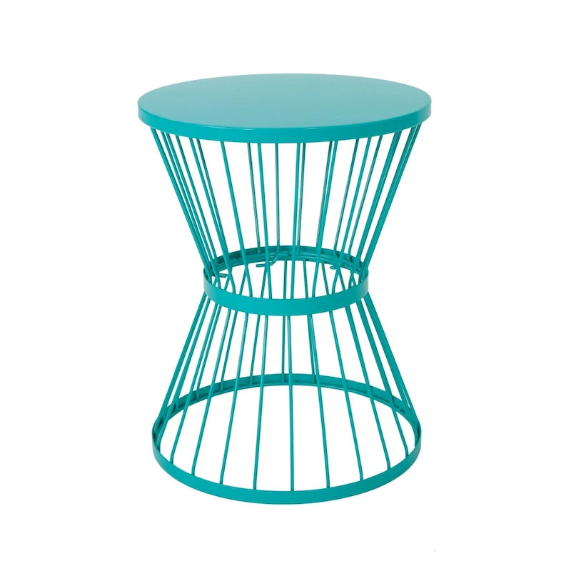 Table d'appoint ronde en fer forgé Lassen par Christopher Knight Home