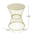 Table d'appoint ronde en fer forgé Lassen par Christopher Knight Home