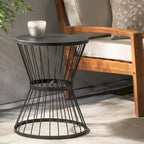 Table d'appoint ronde en fer forgé Lassen par Christopher Knight Home