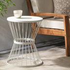 Table d'appoint ronde en fer forgé Lassen par Christopher Knight Home