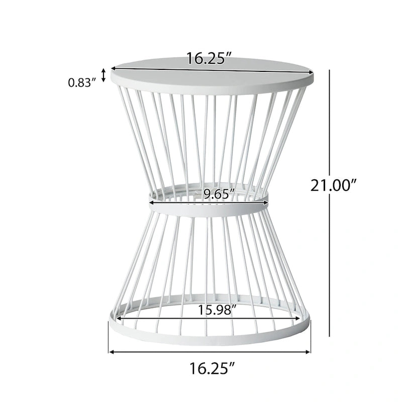 Table d'appoint ronde en fer forgé Lassen par Christopher Knight Home