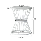 Table d'appoint ronde en fer forgé Lassen par Christopher Knight Home
