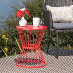 Table d'appoint ronde en fer forgé Lassen par Christopher Knight Home