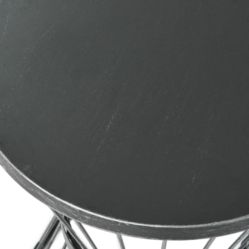 Table d'appoint ronde en fer forgé Lassen par Christopher Knight Home