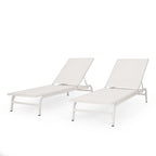 Chaise longue d'extérieur Finn en aluminium et maille par Christopher Knight Home