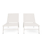 Chaise longue d'extérieur Finn en aluminium et maille par Christopher Knight Home