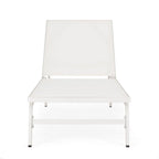Chaise longue d'extérieur Finn en aluminium et maille par Christopher Knight Home