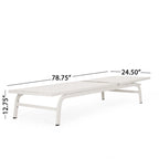Chaise longue d'extérieur Finn en aluminium et maille par Christopher Knight Home