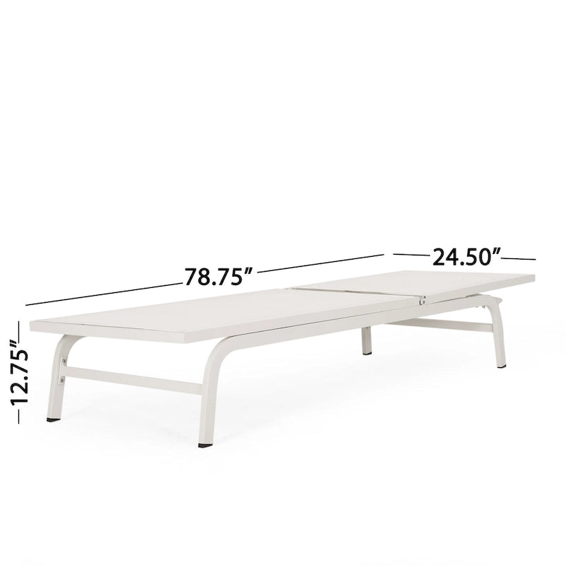 Chaise longue d'extérieur Finn en aluminium et maille par Christopher Knight Home