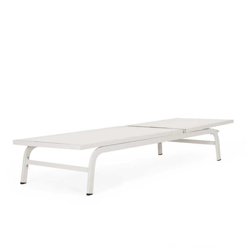 Chaise longue d'extérieur Finn en aluminium et maille par Christopher Knight Home
