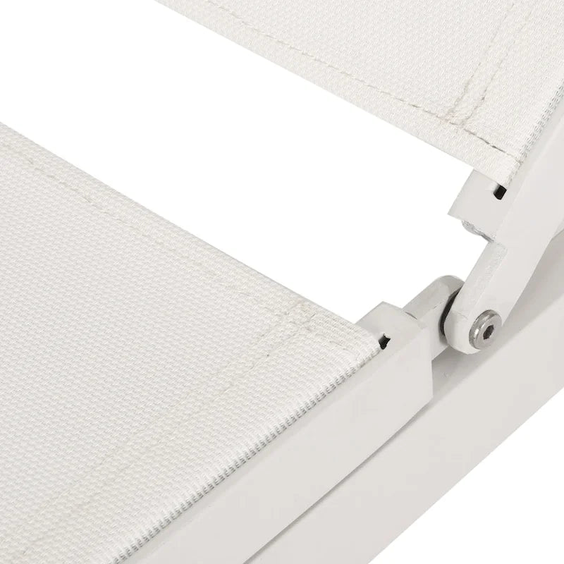 Chaise longue d'extérieur Finn en aluminium et maille par Christopher Knight Home