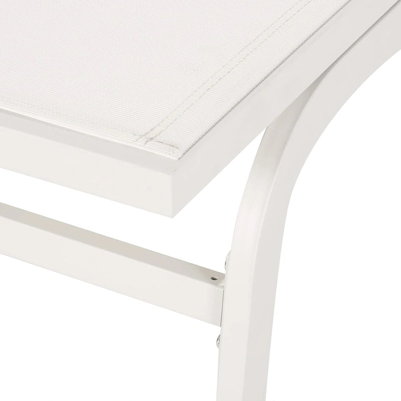Chaise longue d'extérieur Finn en aluminium et maille par Christopher Knight Home