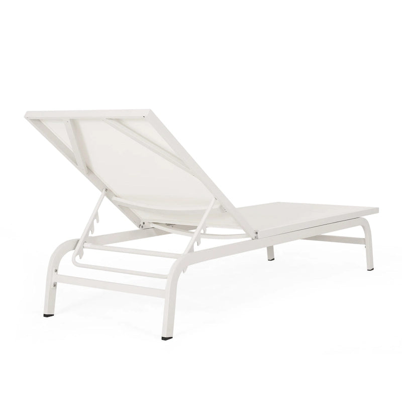 Chaise longue d'extérieur Finn en aluminium et maille par Christopher Knight Home
