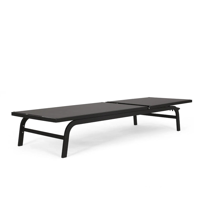 Chaise longue d'extérieur Finn en aluminium et maille par Christopher Knight Home