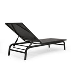 Chaise longue d'extérieur Finn en aluminium et maille par Christopher Knight Home
