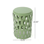 Ensemble de tables d'appoint gigognes Selen Outdoor de 12 et 14 pouces en treillis par Christopher Knight Home