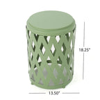 Ensemble de tables d'appoint gigognes Selen Outdoor de 12 et 14 pouces en treillis par Christopher Knight Home