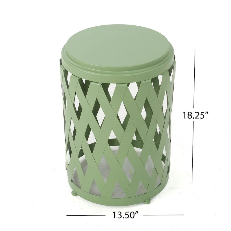 Ensemble de tables d'appoint gigognes Selen Outdoor de 12 et 14 pouces en treillis par Christopher Knight Home