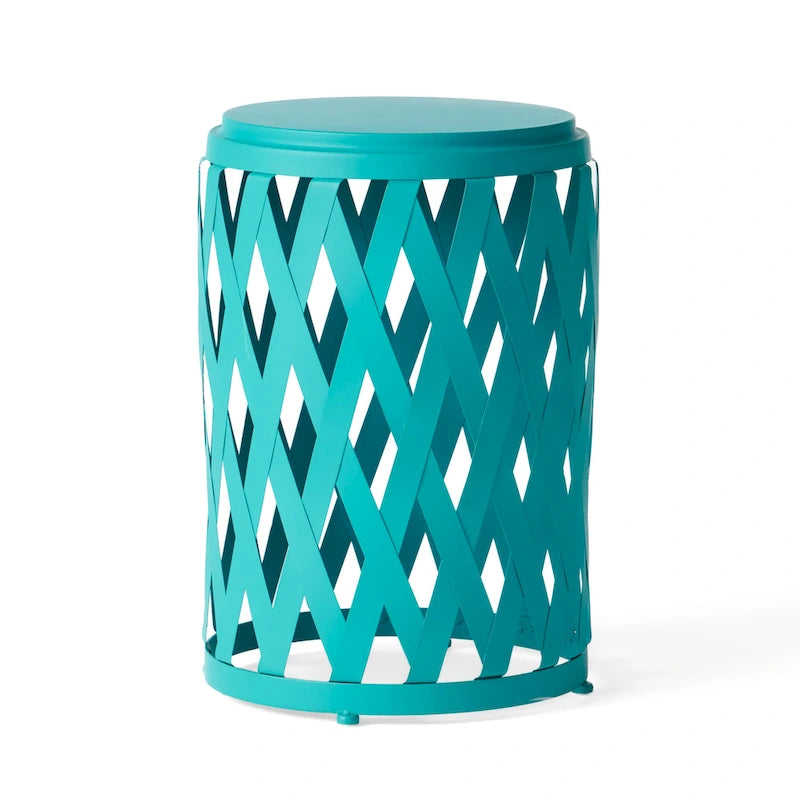 Ensemble de tables d'appoint gigognes Selen Outdoor de 12 et 14 pouces en treillis par Christopher Knight Home