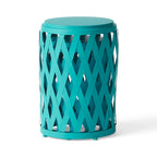 Ensemble de tables d'appoint gigognes Selen Outdoor de 12 et 14 pouces en treillis par Christopher Knight Home