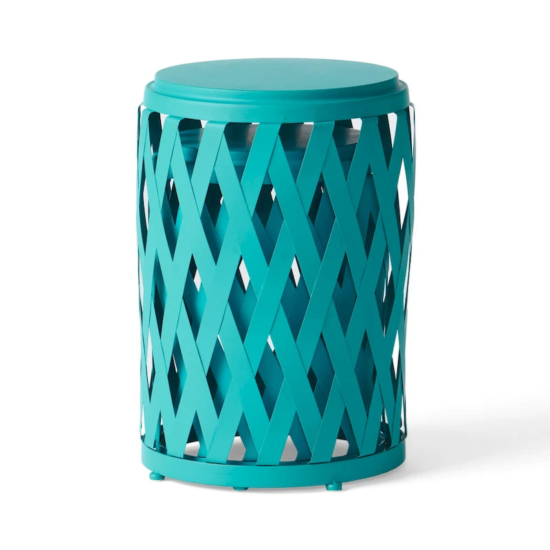 Ensemble de tables d'appoint gigognes Selen Outdoor de 12 et 14 pouces en treillis par Christopher Knight Home