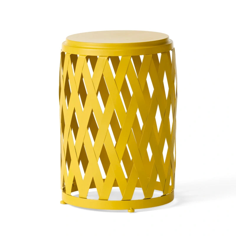 Ensemble de tables d'appoint gigognes Selen Outdoor de 12 et 14 pouces en treillis par Christopher Knight Home
