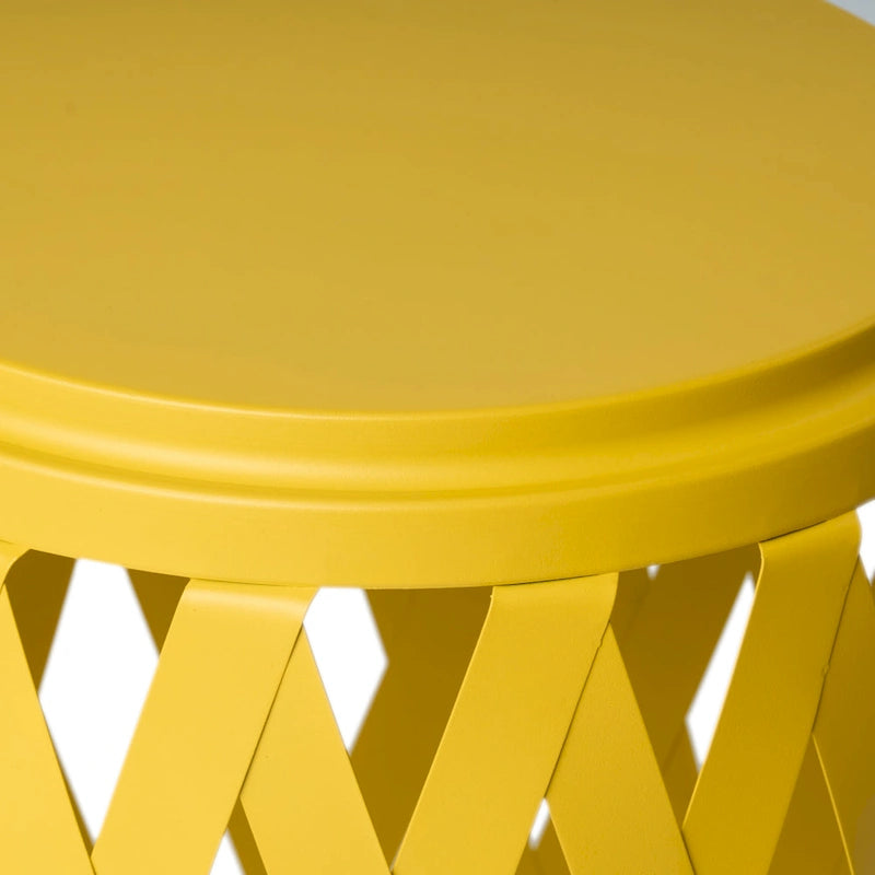 Ensemble de tables d'appoint gigognes Selen Outdoor de 12 et 14 pouces en treillis par Christopher Knight Home